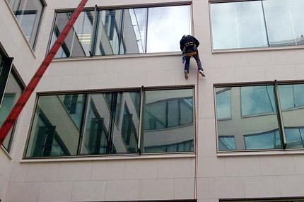 Abseiler maintenace of building