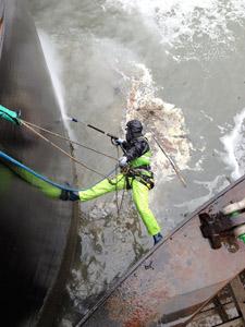 Cleaning MArina Gates Prior to Painting