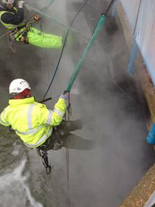 Cleaning MArina Gates Prior to Painting